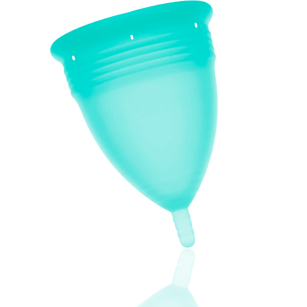 STERCUP - COUPE MENSTRUELLE EN SILICONE FDA AIGUE-MARINE - TAILLE S – Image 2