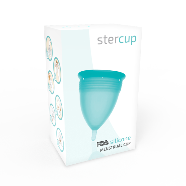 STERCUP - COUPE MENSTRUELLE EN SILICONE FDA AIGUE-MARINE - TAILLE S – Image 5