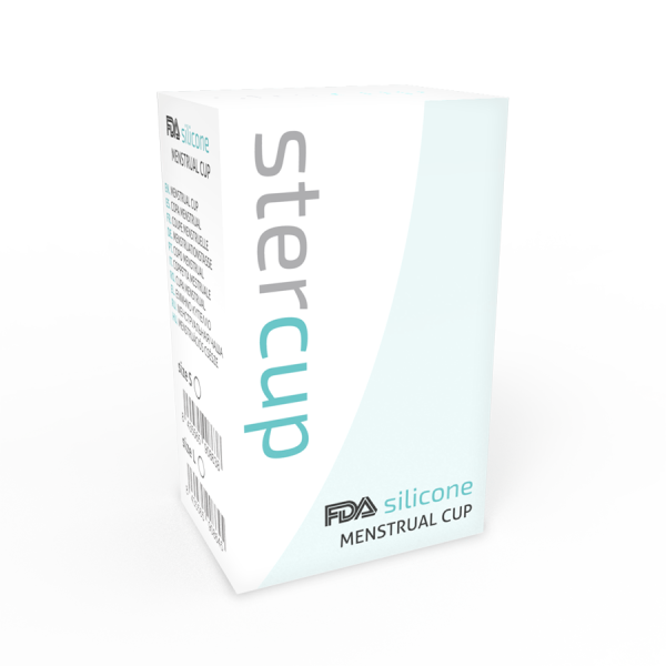STERCUP - COUPE MENSTRUELLE EN SILICONE FDA AIGUE-MARINE - TAILLE S – Image 4