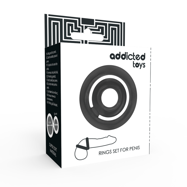 ADDICTED TOYS - POTENZ- C-RING PÉNIS NOIR – Image 4