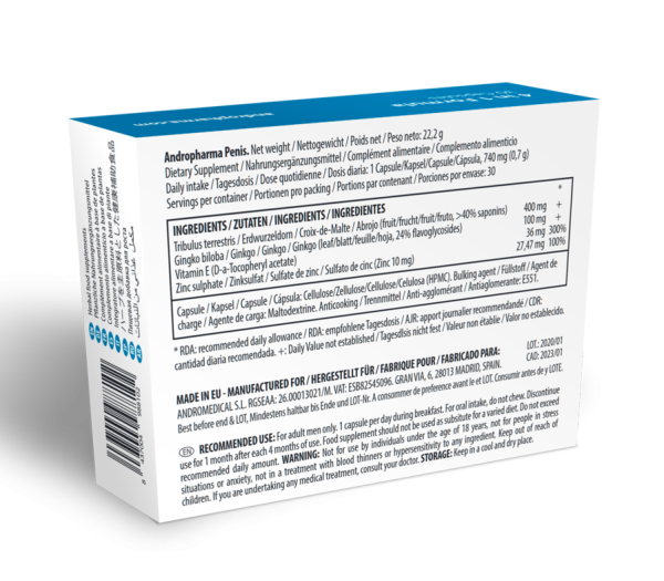 ANDROPHARMA PENIS - SUPPLÉMENT D''AGRANDISSEMENT DU PÉNIS – Image 2