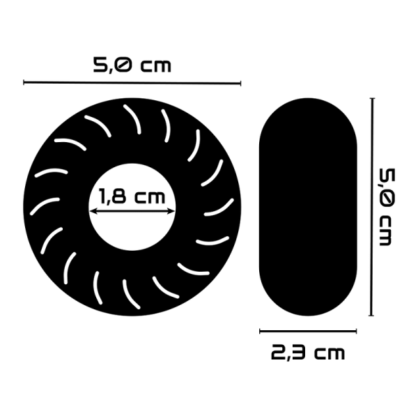 POWERING - ANNEAU PÉNIS SUPER FLEXIBLE ET RÉSISTANT 5CM PR08 NOIR – Image 3