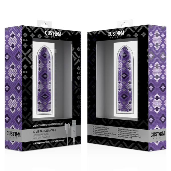 CUSTOM BULLETS - RECHARGEABLE SNAKE PURPLE MAGNETIC BULLET 10V – Image 5