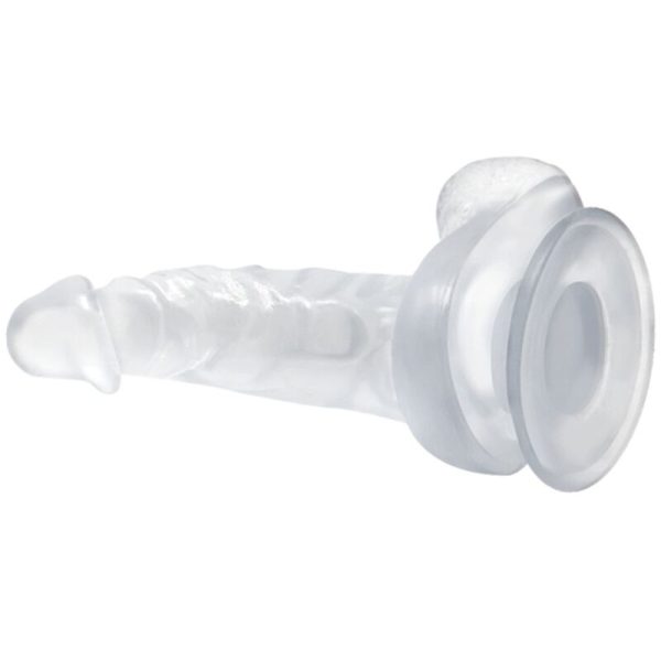 BAILE - GODE RÉALISTE AVEC VENTOUSE ET TESTICULES 16.7 CM TRANSPARENT – Image 2