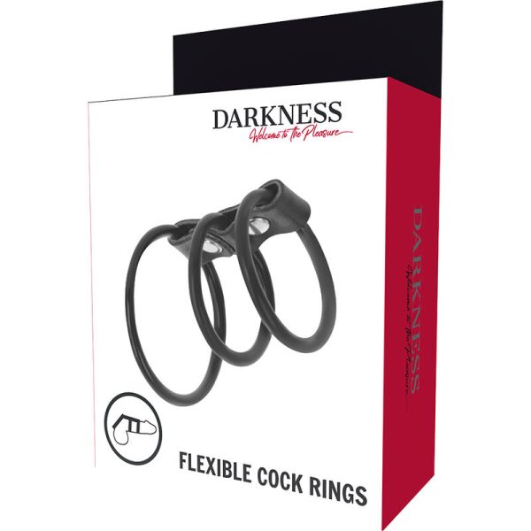 DARKNESS - ENSEMBLE DE 3 ANNEAUX PÉNIS FLEXIBLES – Image 4