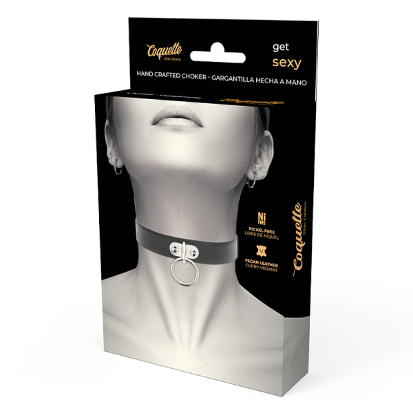 COQUETTE CHIC DESIRE - COLLIER EN CUIR VEGAN FEMME ACCESSOIRE FÉTICHE – Image 5
