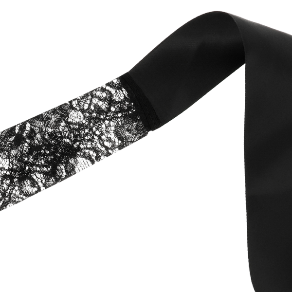COQUETTE CHIC DESIRE - MASQUE EN DENTELLE NOIRE AVEC RUBAN – Image 4