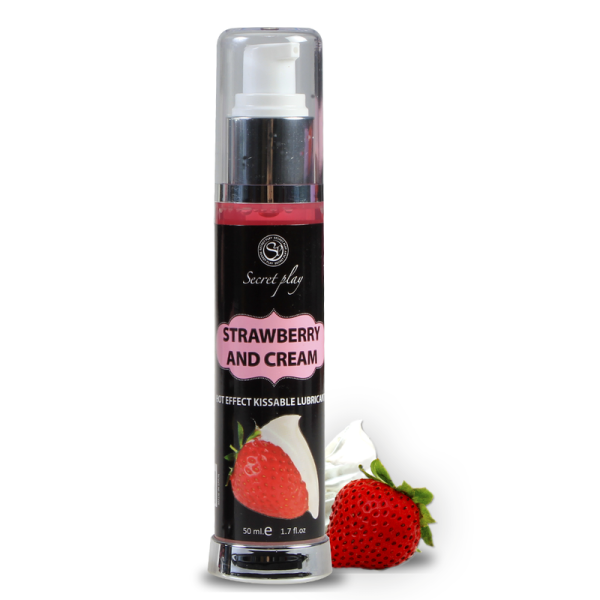 SECRETPLAY - LUBRIFIANT 2-1 EFFET CHALEUR FRAISE  CRÈME 50 ML