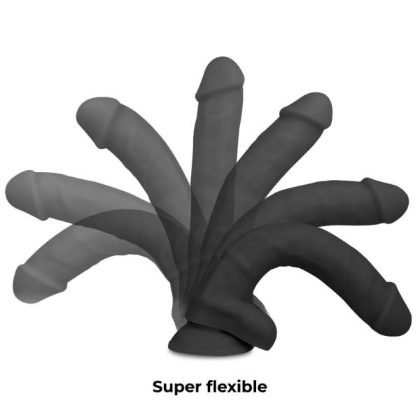 COCK MILLER - HARNAIS + SILICONE DENSITÉ COCKSIL ARTICULABLE NOIR 13 CM – Image 5