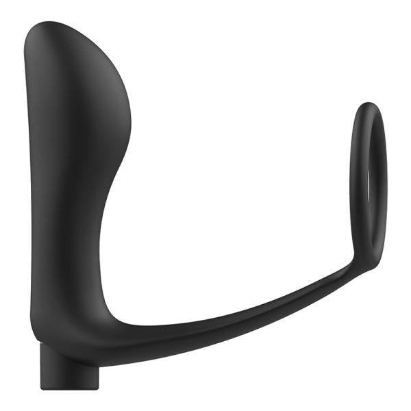 ADDICTED TOYS - ANNEAU PÉNIS AVEC TÉLÉCOMMANDE PLUG ANAL NOIR RECHARGEABLE – Image 4
