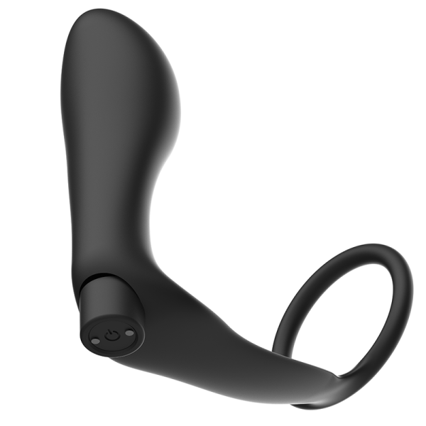 ADDICTED TOYS - ANNEAU PÉNIS AVEC TÉLÉCOMMANDE PLUG ANAL NOIR RECHARGEABLE – Image 5