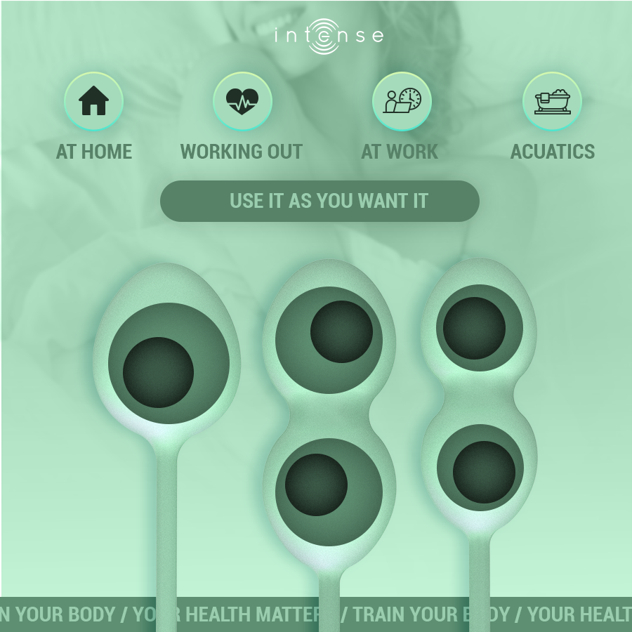 INTENSE - KIT DE BOULES DE KEGEL CHARLI VERT CLAIR – Image 3